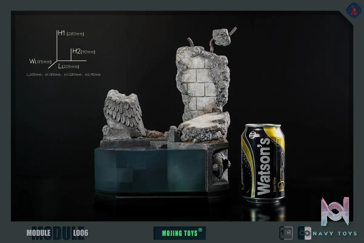 MOjingToys – DC Module series – L006 1/6 BVS Kryptonite Ruins DIORAMA BASE (Licensed)