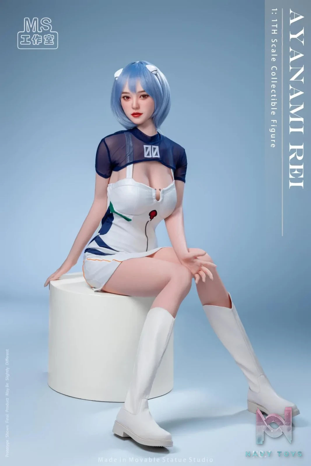 Movable Statue Studio – Neon Genesis Evangelion Realistic Anime 01 Rei Ayanami Fan Version MS-002A 1:1 Scale Life Size Figure