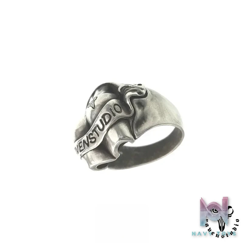 Raven Studio (silver jewelry) – Original Erotic Series “One Butt Silver” Couple Rings Eagle Head Ring Original