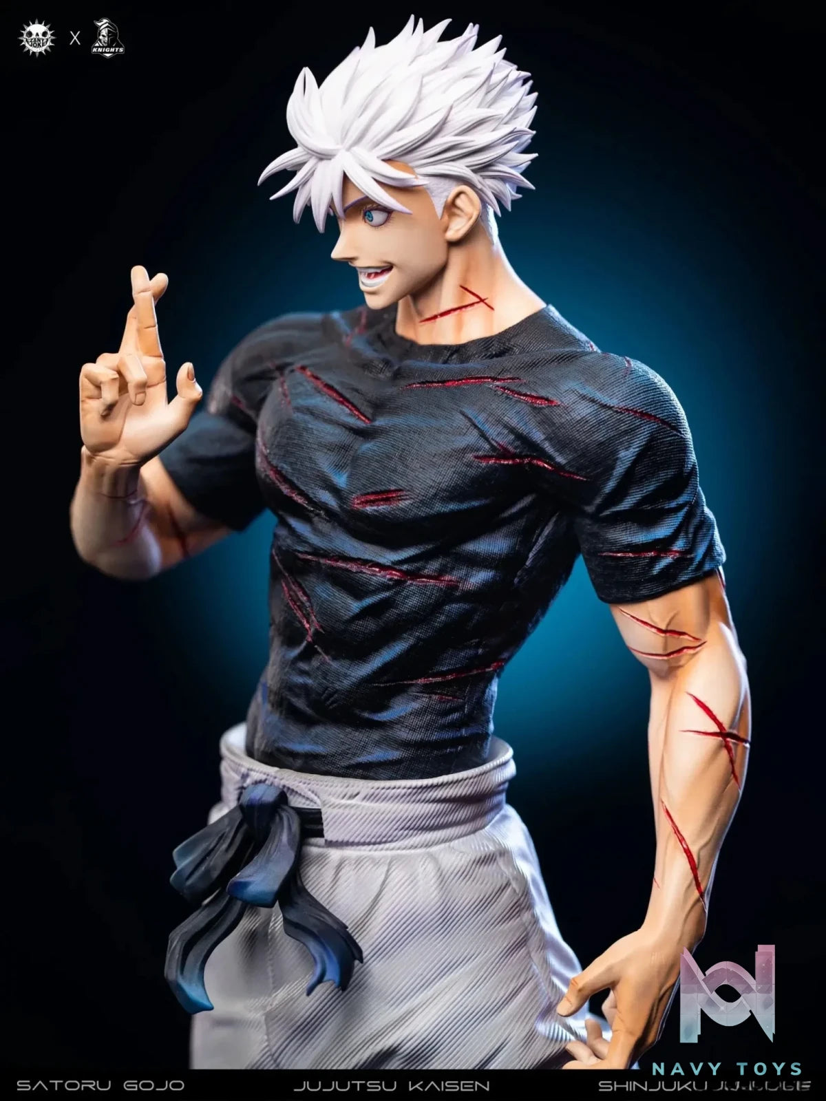 ZanyJoke Studio & Temple Studio - Jujutsu Kaisen S01 Gojo Satoru, the Battle of the Demon Realm Shinjuku resin statue Navy Toys anime figure