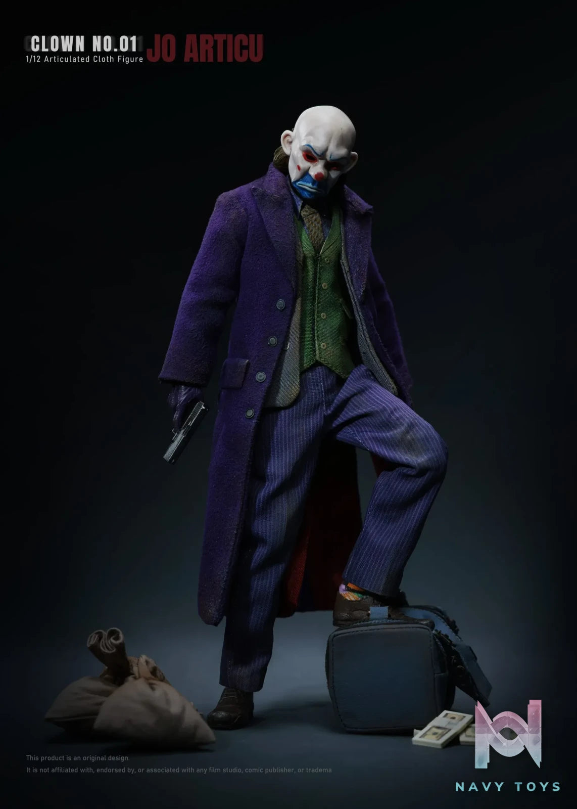 JO ARTICU Studio – CLOWN No.01 1/12 Scale Cloth Outfit Articulated Figure DC Comics