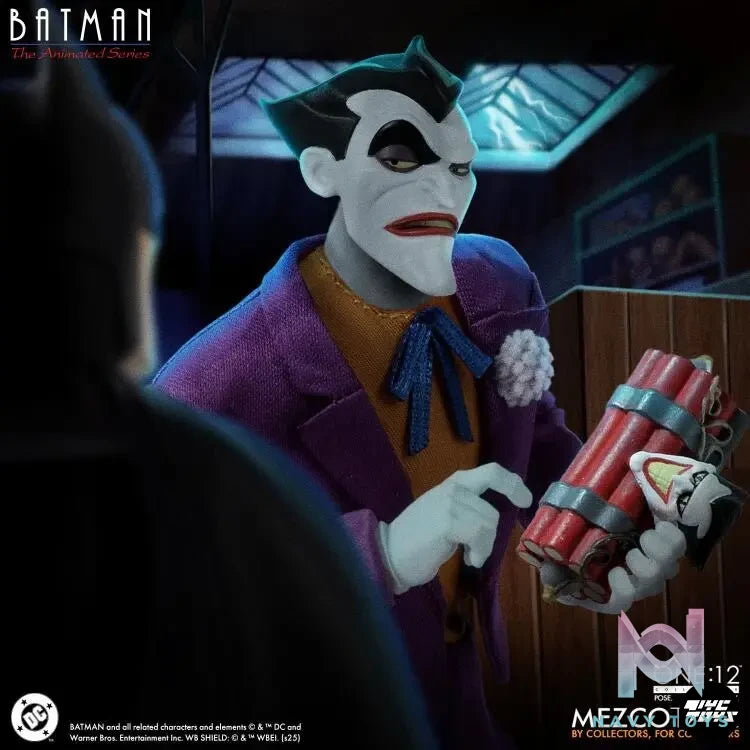 Mezco Studio – Batman 1/12 DC Animated Batman Joker Action Figure (Licensed)