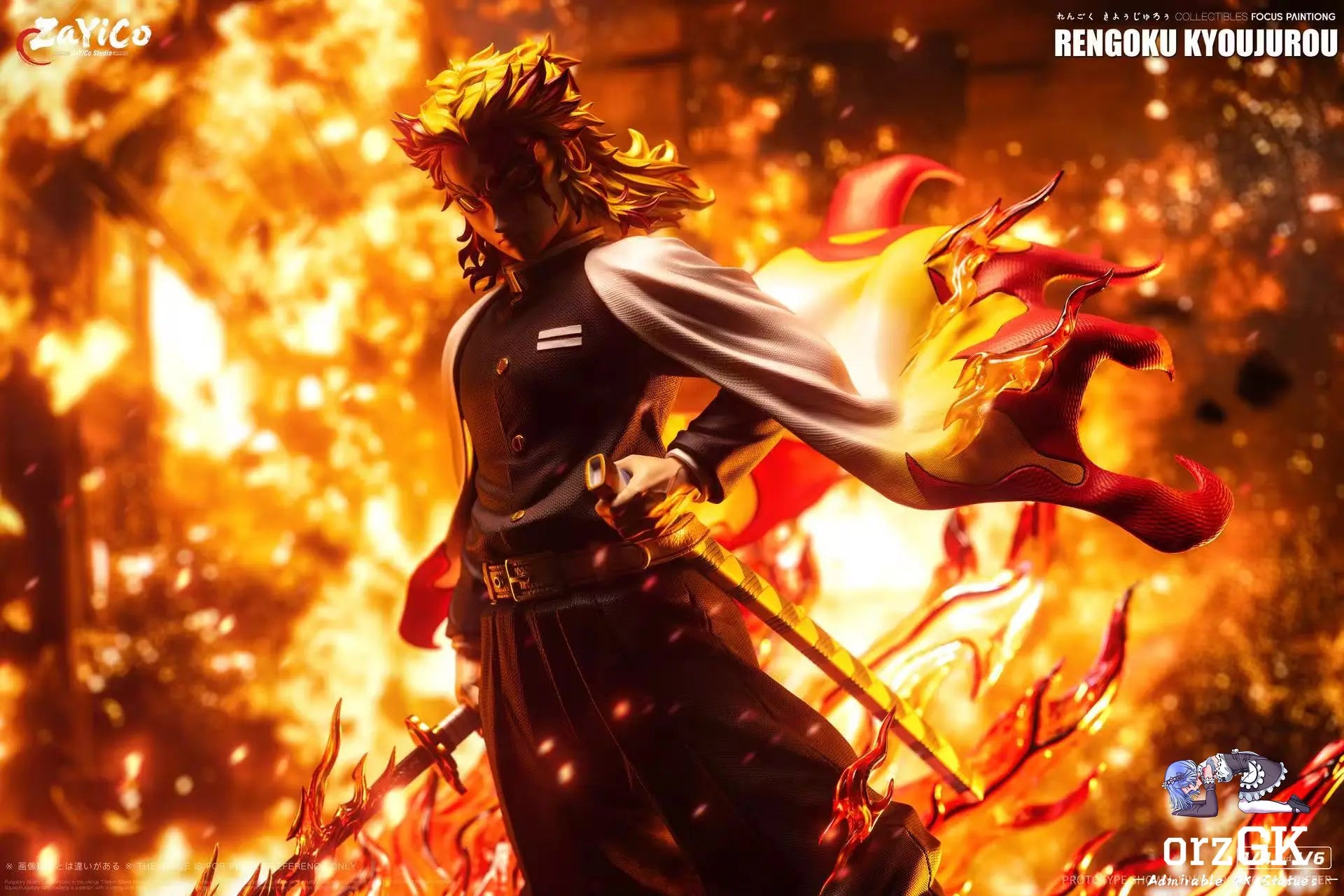 Flame Hashira Kyojuro Rengoku - Demon Slayer - Zayico Studio resin statue Navy Toys anime figure