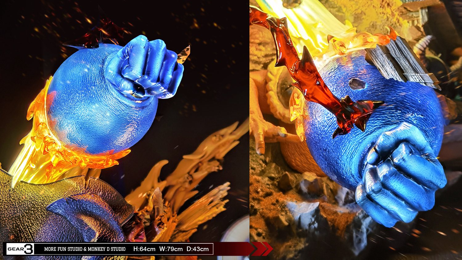 Luffy Gear 3 resin statue More Fun x Monkey D Studio anime figure