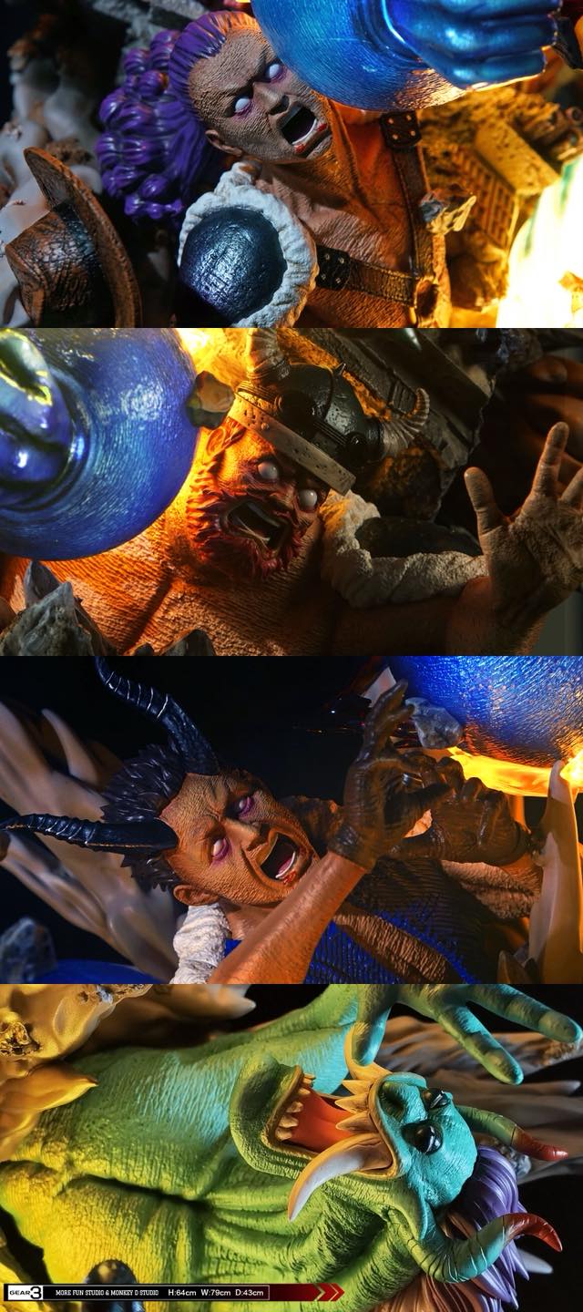 Luffy Gear 3 resin statue More Fun x Monkey D Studio anime figure