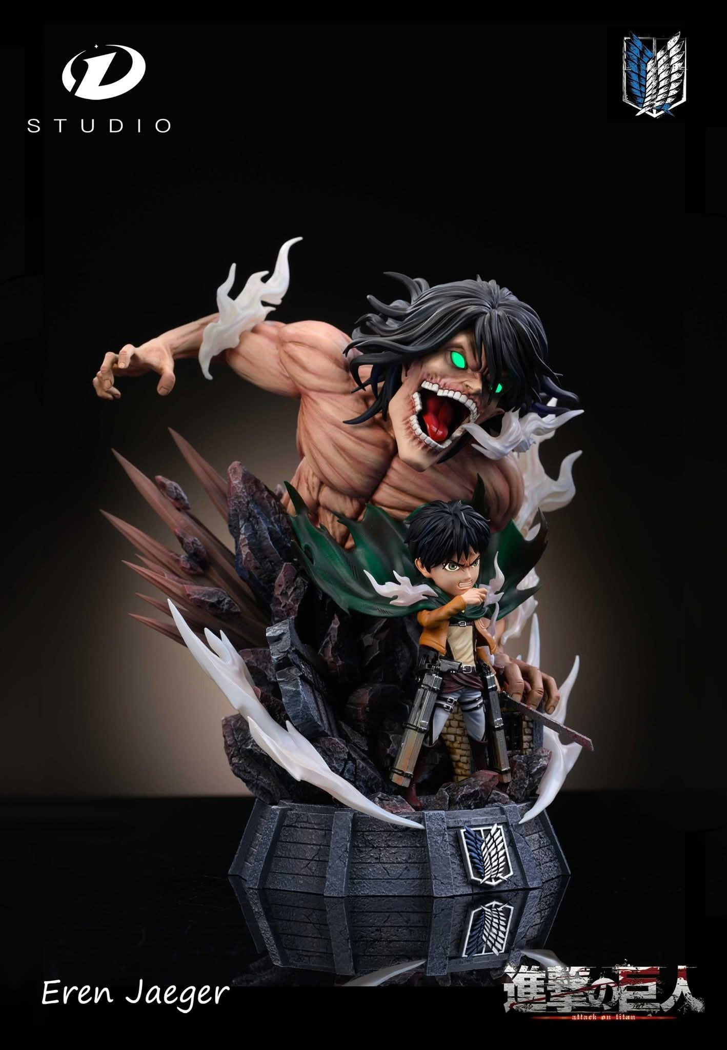 Eren & Attack Titan resin statue D studio anime figure