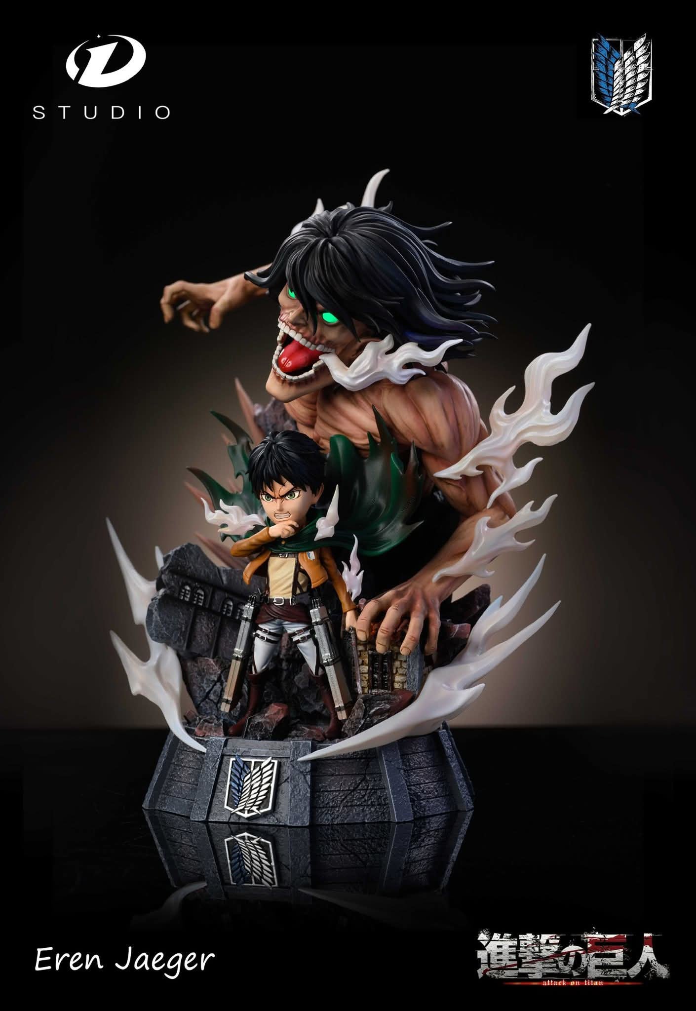 Eren & Attack Titan resin statue D studio anime figure