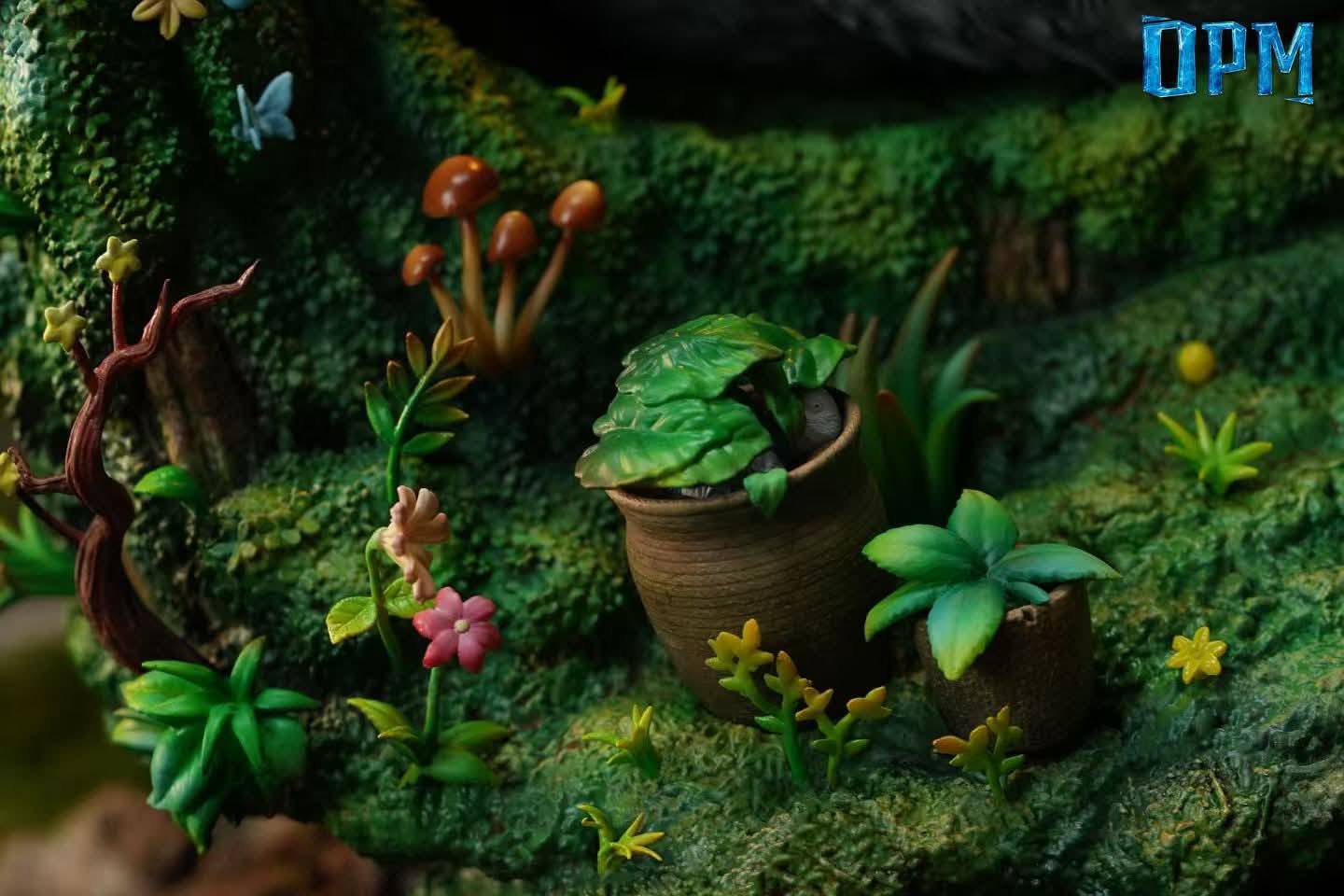 Totoro in the tree hole resin statue opm studio anime figure