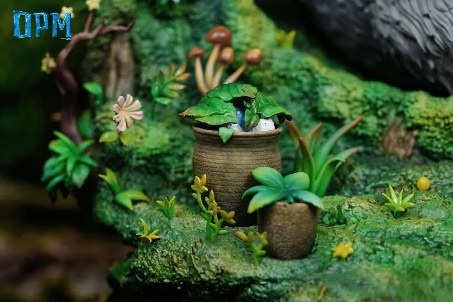 Totoro in the tree hole resin statue opm studio anime figure