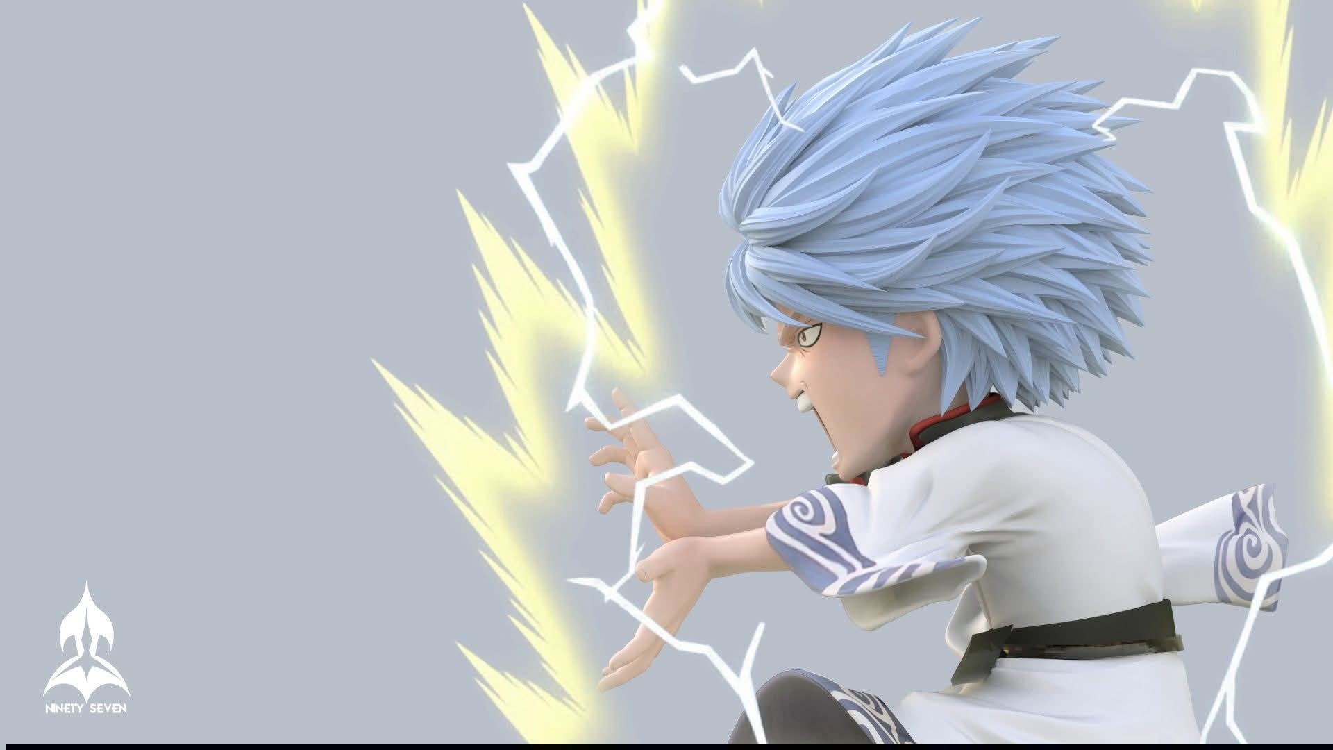 Yorozuya Trio resin statue NINETY SEVEN Studio anime figure