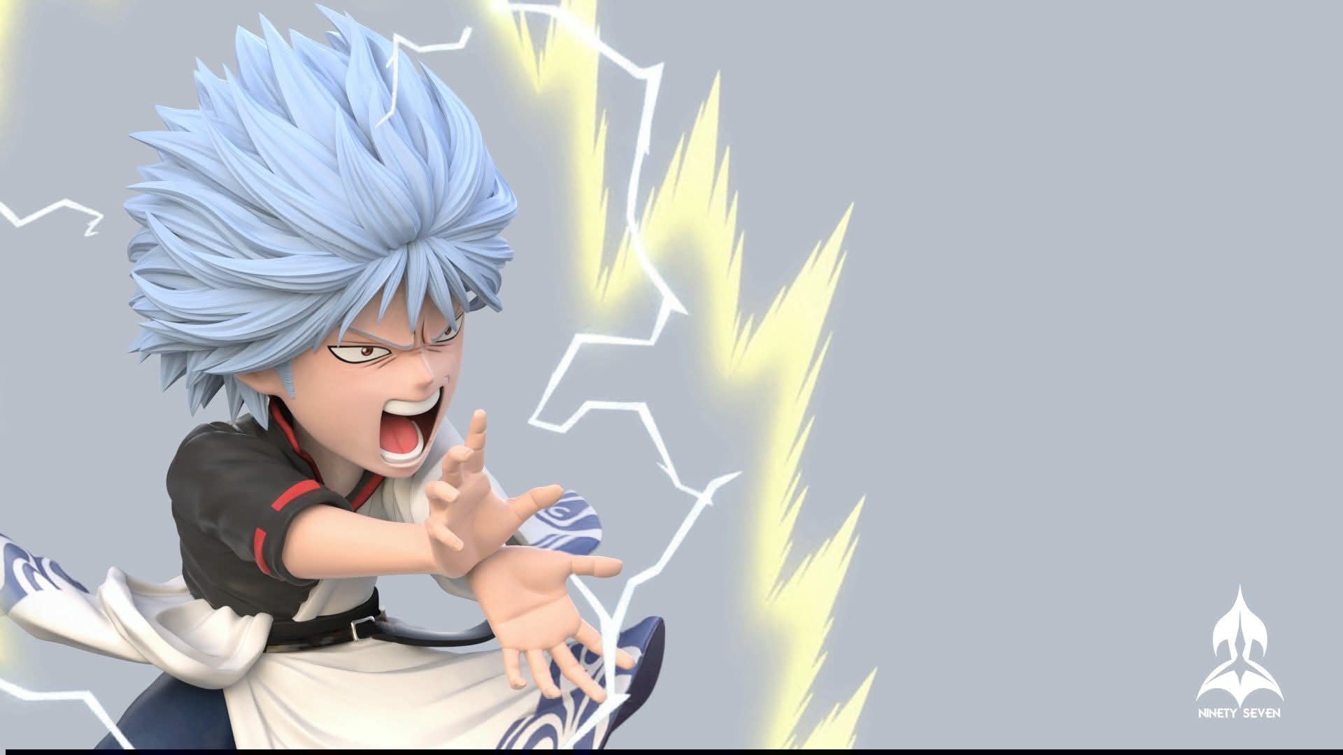 Yorozuya Trio resin statue NINETY SEVEN Studio anime figure