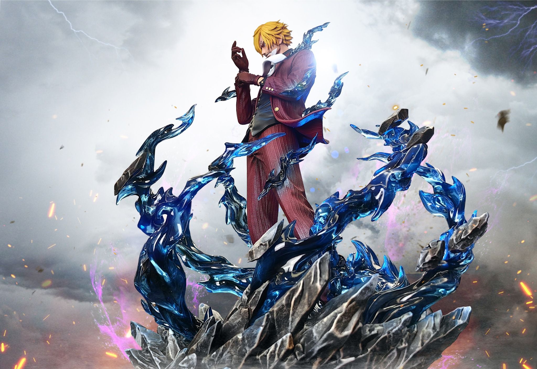 Sanji - One Piece - Rc ( Discount 50%) resin statue Recast anime figure