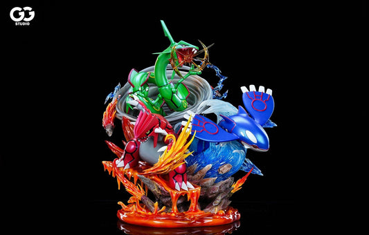 GG Studio - Weather Trio Groudon, Kyogre, Rayquaza - Pokemon resin statue GG Studio anime figure