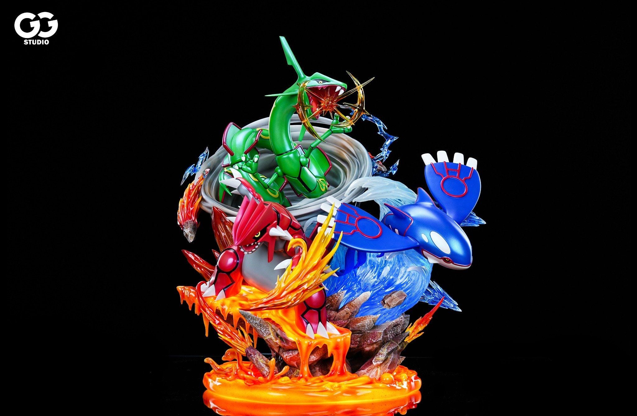GG Studio - Weather Trio Groudon, Kyogre, Rayquaza - Pokemon resin statue GG Studio anime figure