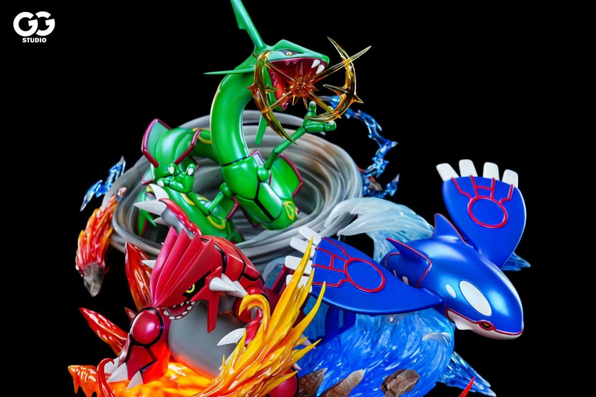 GG Studio - Weather Trio Groudon, Kyogre, Rayquaza - Pokemon resin statue GG Studio anime figure
