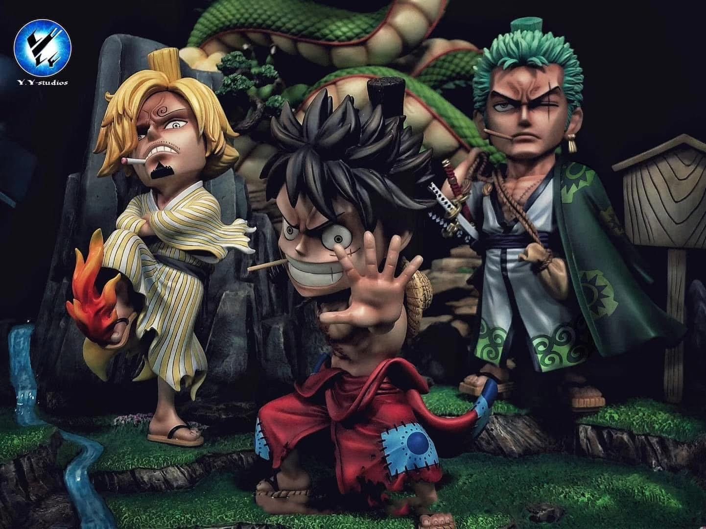 Yaya Studio - Team mugiwara Wano - One Piece resin statue Yaya studio anime figure