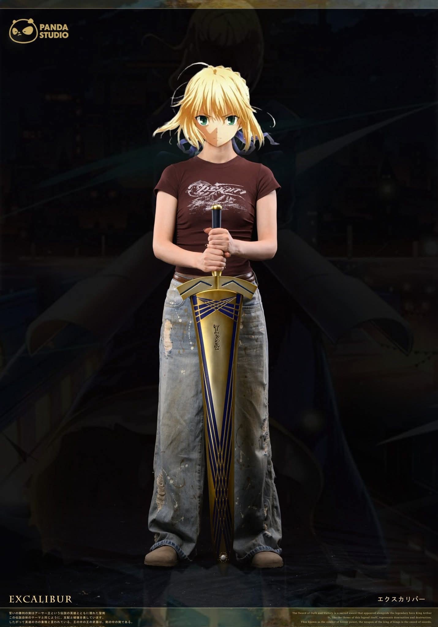 Fate Excalibur resin statue Panda Studio anime figure