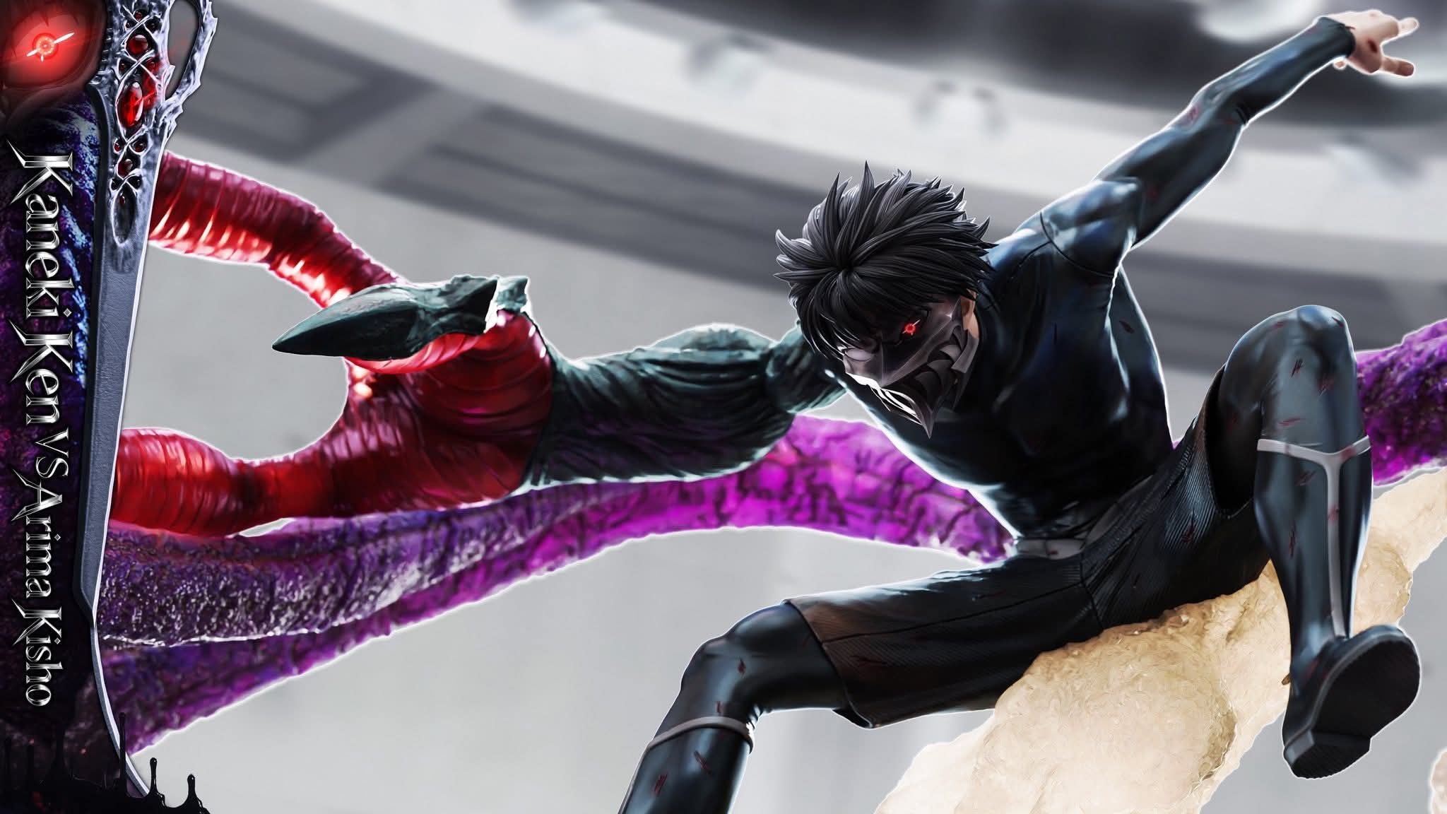 Kishou Arima vs Kaneki Ken resin statue Black Goat Studio anime figure