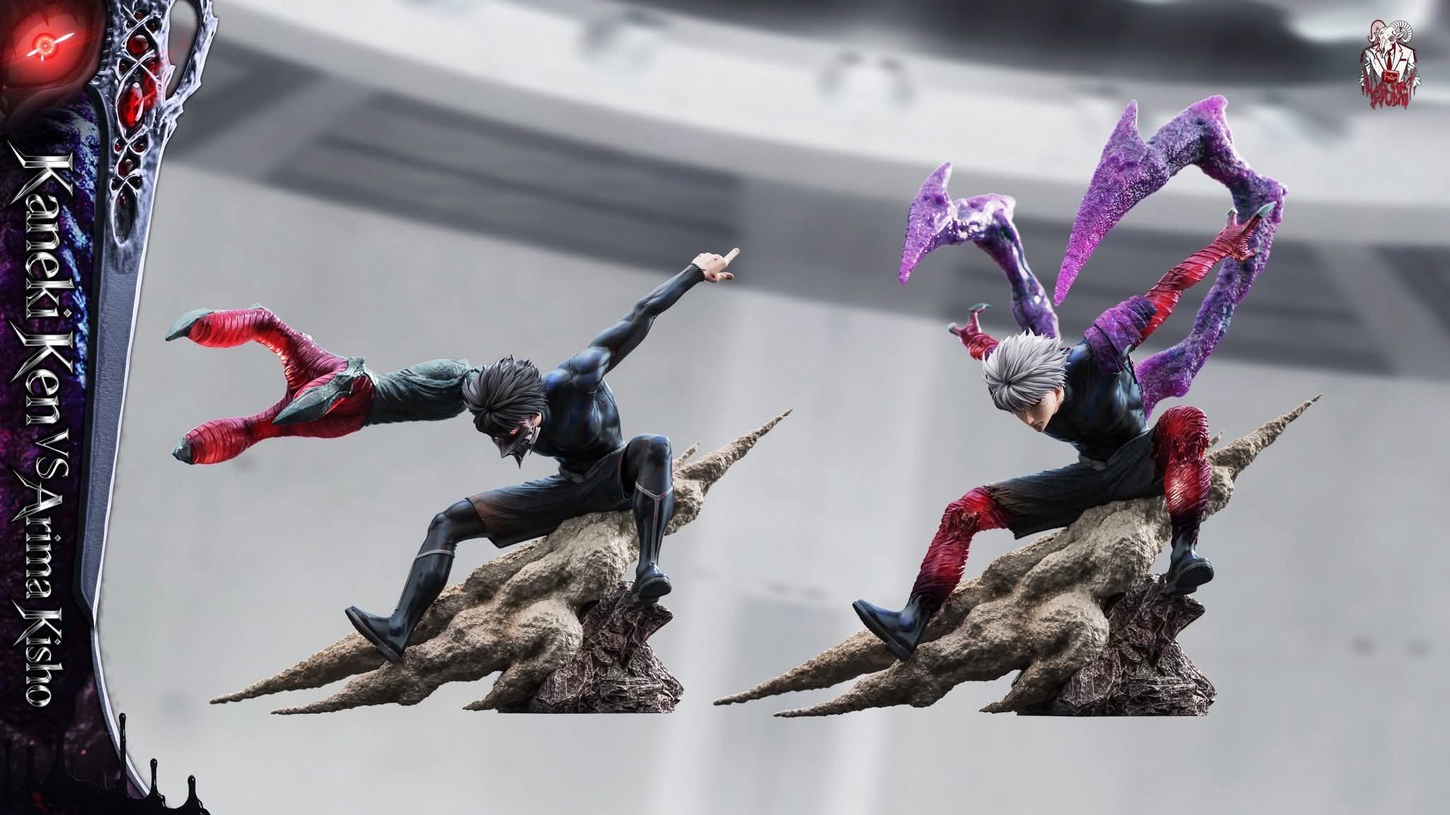 Kishou Arima vs Kaneki Ken resin statue Black Goat Studio anime figure