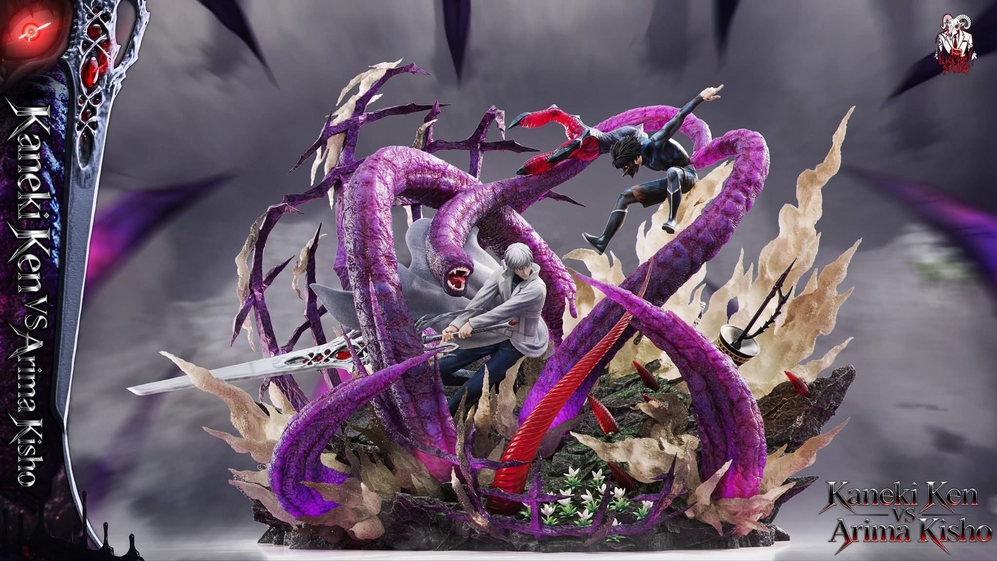 Kishou Arima vs Kaneki Ken resin statue Black Goat Studio anime figure