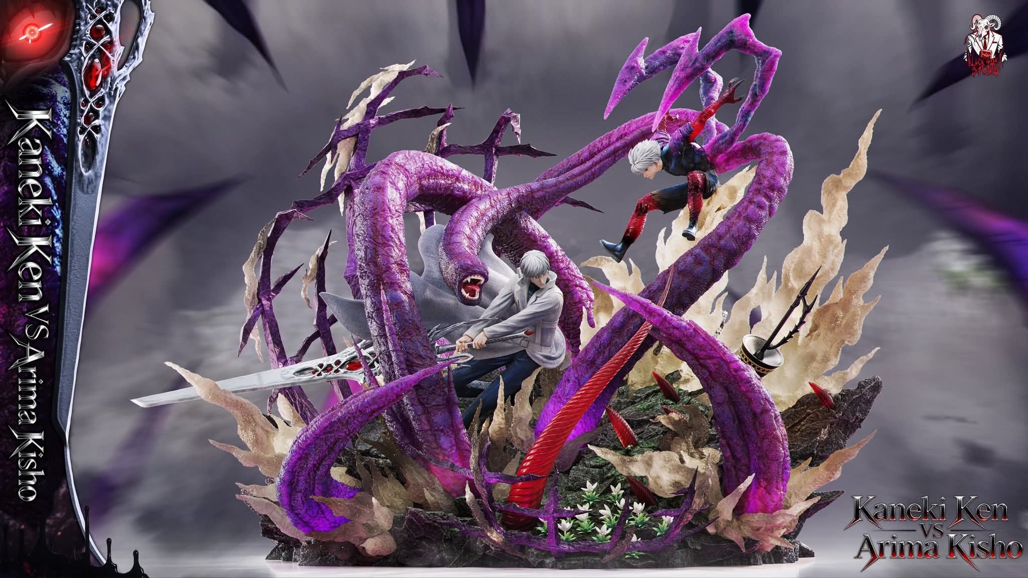 Kishou Arima vs Kaneki Ken resin statue Black Goat Studio anime figure