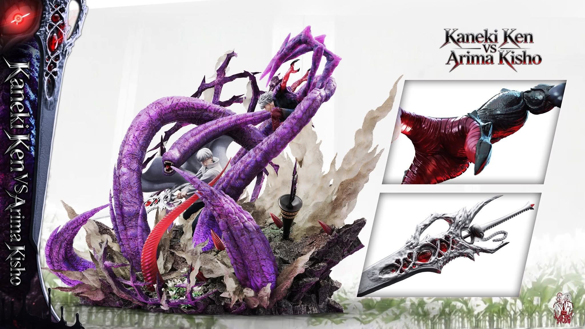 Kishou Arima vs Kaneki Ken resin statue Black Goat Studio anime figure