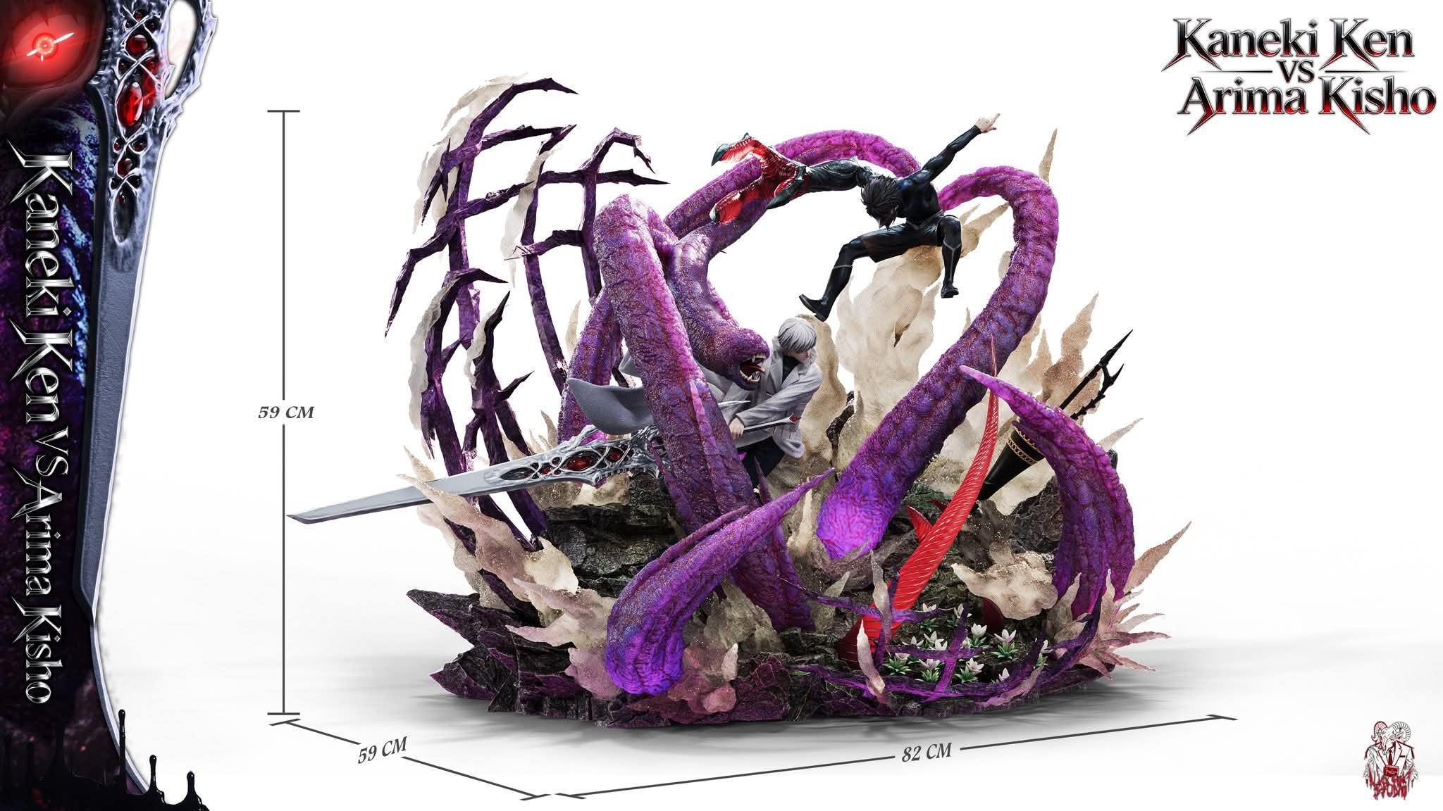 Kishou Arima vs Kaneki Ken resin statue Black Goat Studio anime figure