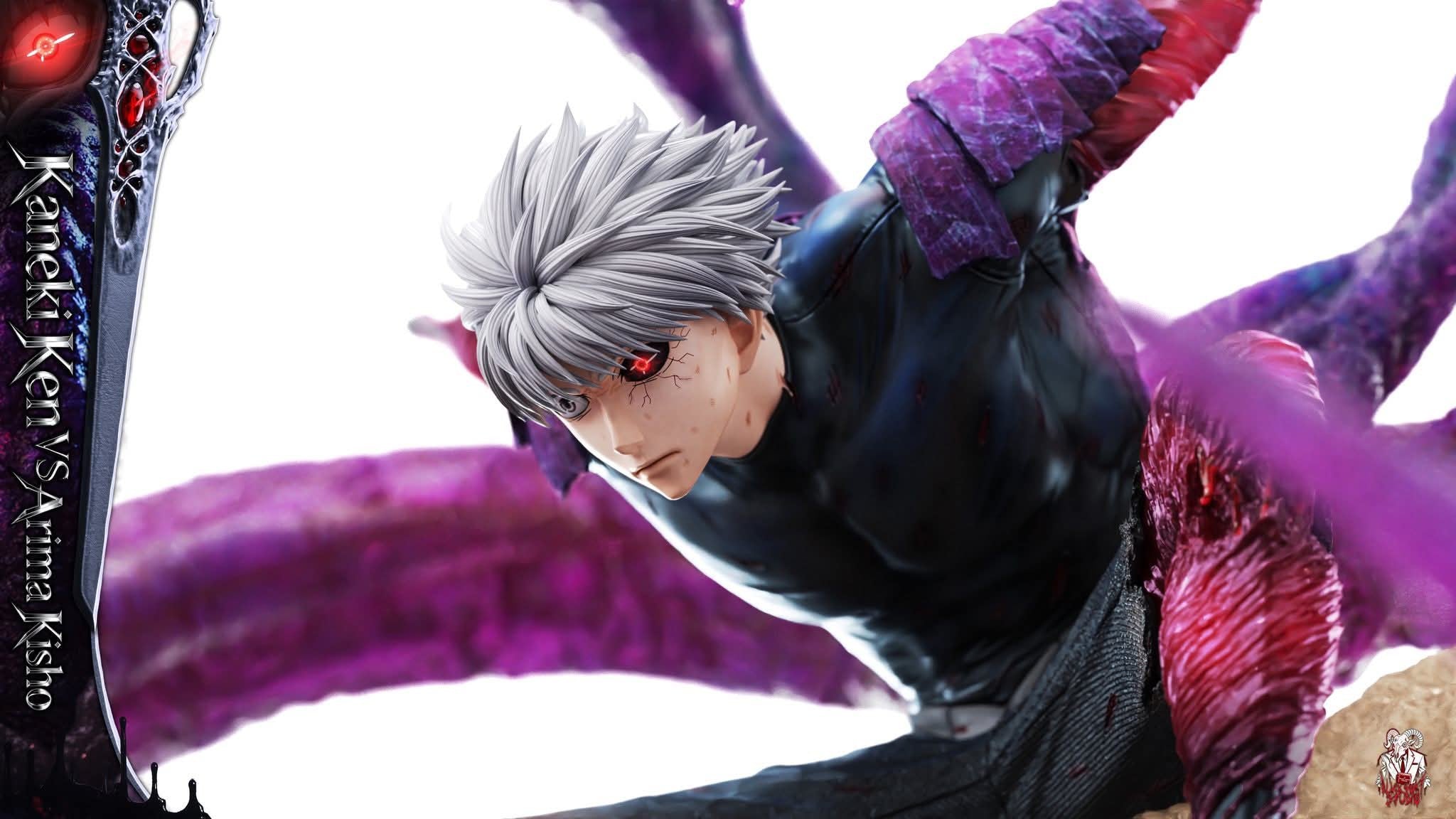 Kishou Arima vs Kaneki Ken resin statue Black Goat Studio anime figure
