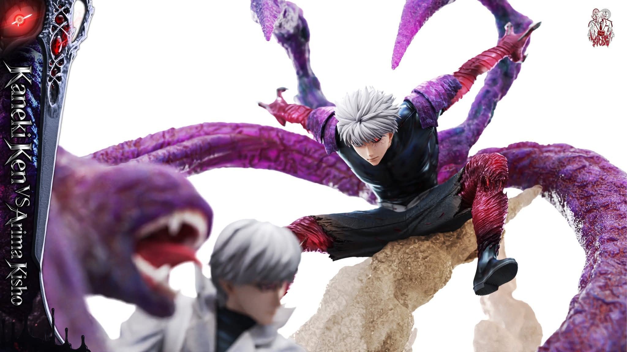 Kishou Arima vs Kaneki Ken resin statue Black Goat Studio anime figure