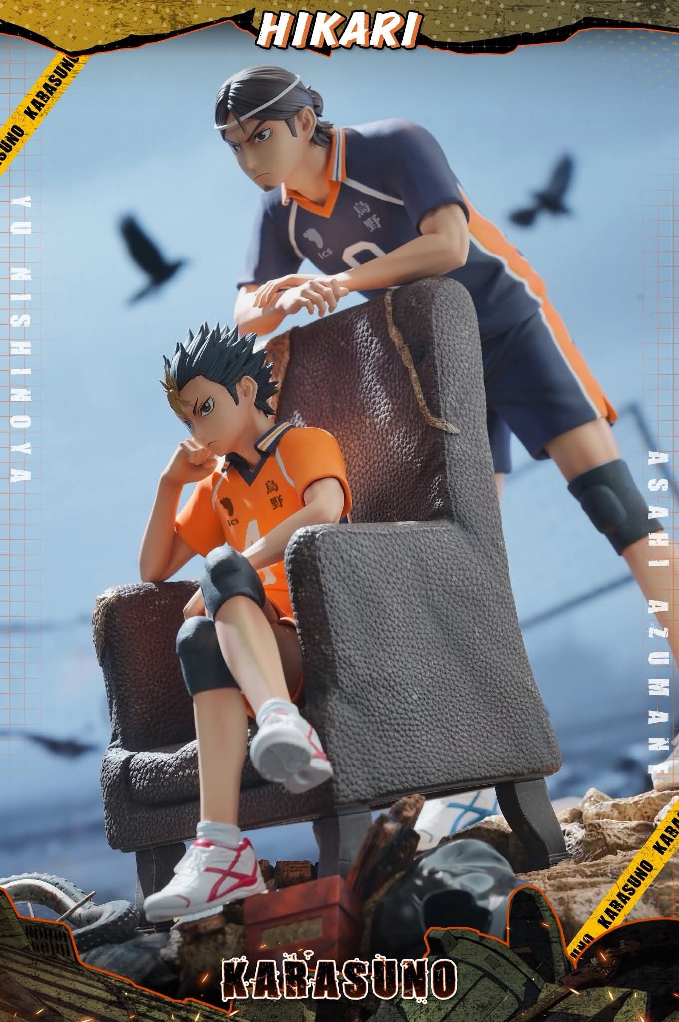 Yu Nishinoya & Ashahi resin statue HIKARI Studio anime figure
