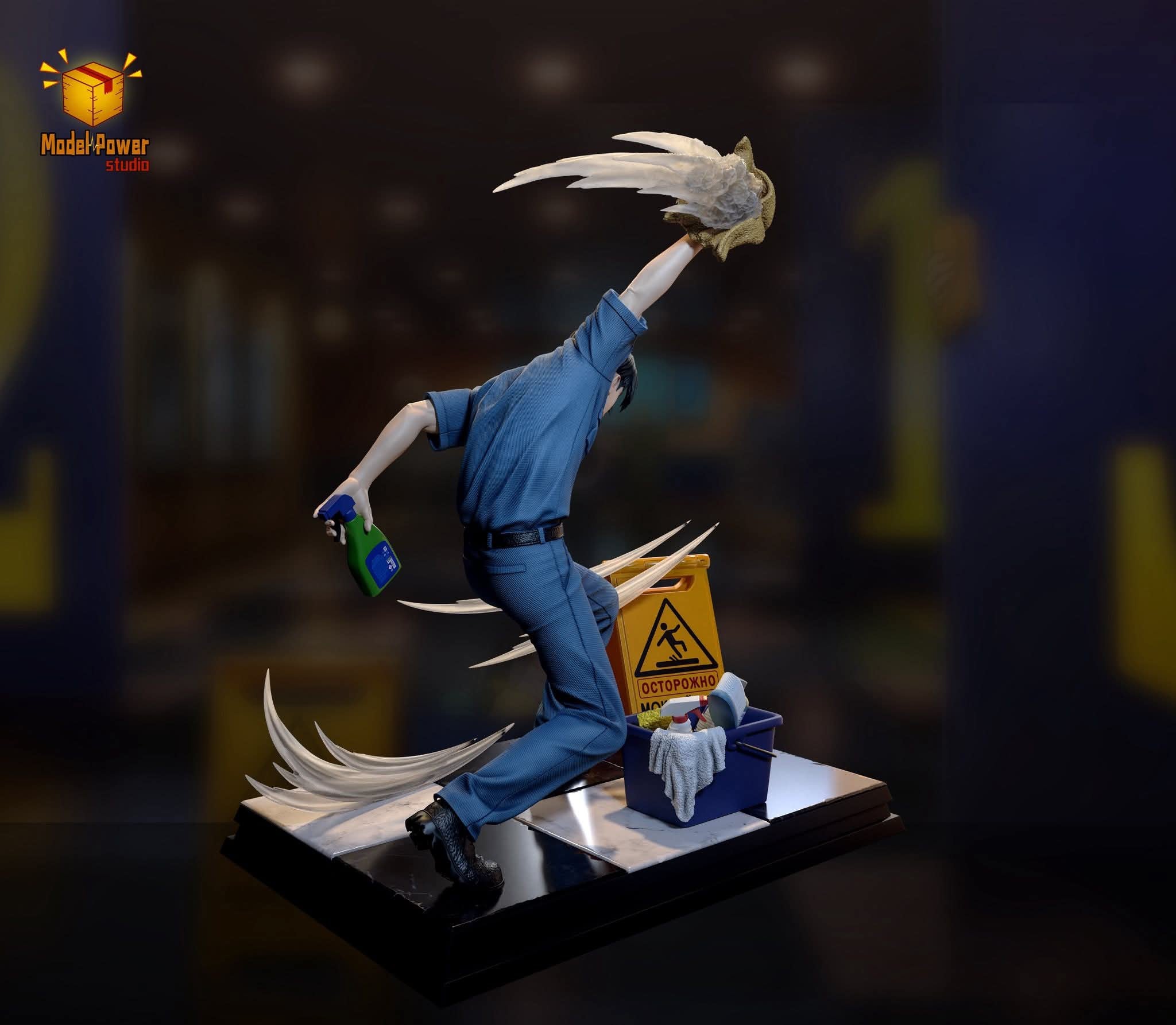 Cleaner Levi resin statue Model Power Studio anime figure