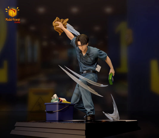 Cleaner Levi resin statue Model Power Studio anime figure