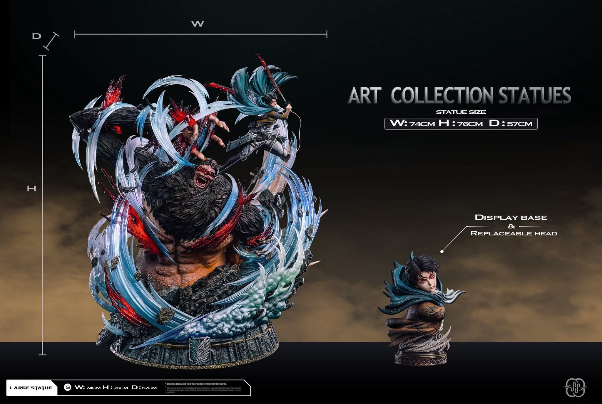 Levi vs Zeke resin statue Hertz studio anime figure