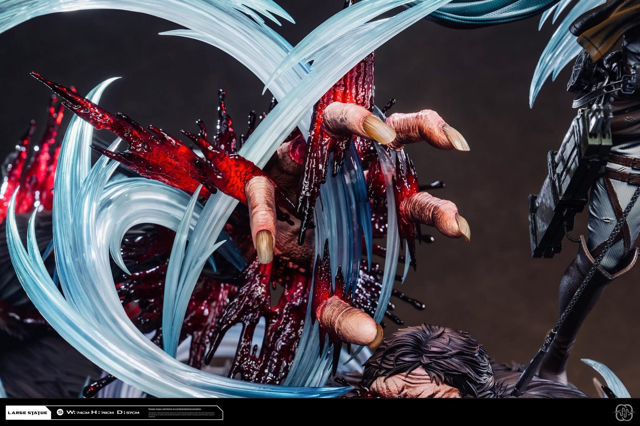 Levi vs Zeke resin statue Hertz studio anime figure