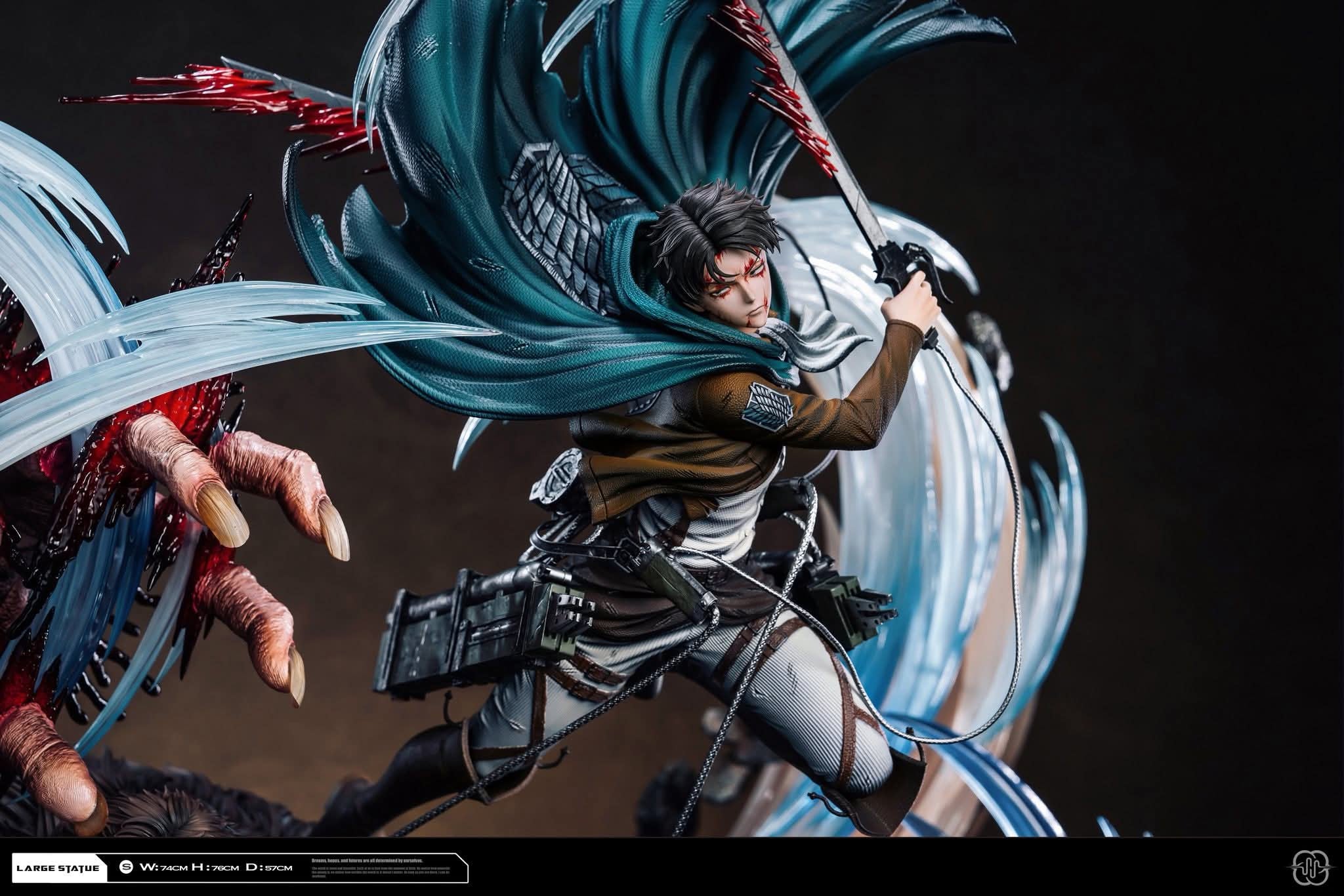 Levi vs Zeke resin statue Hertz studio anime figure