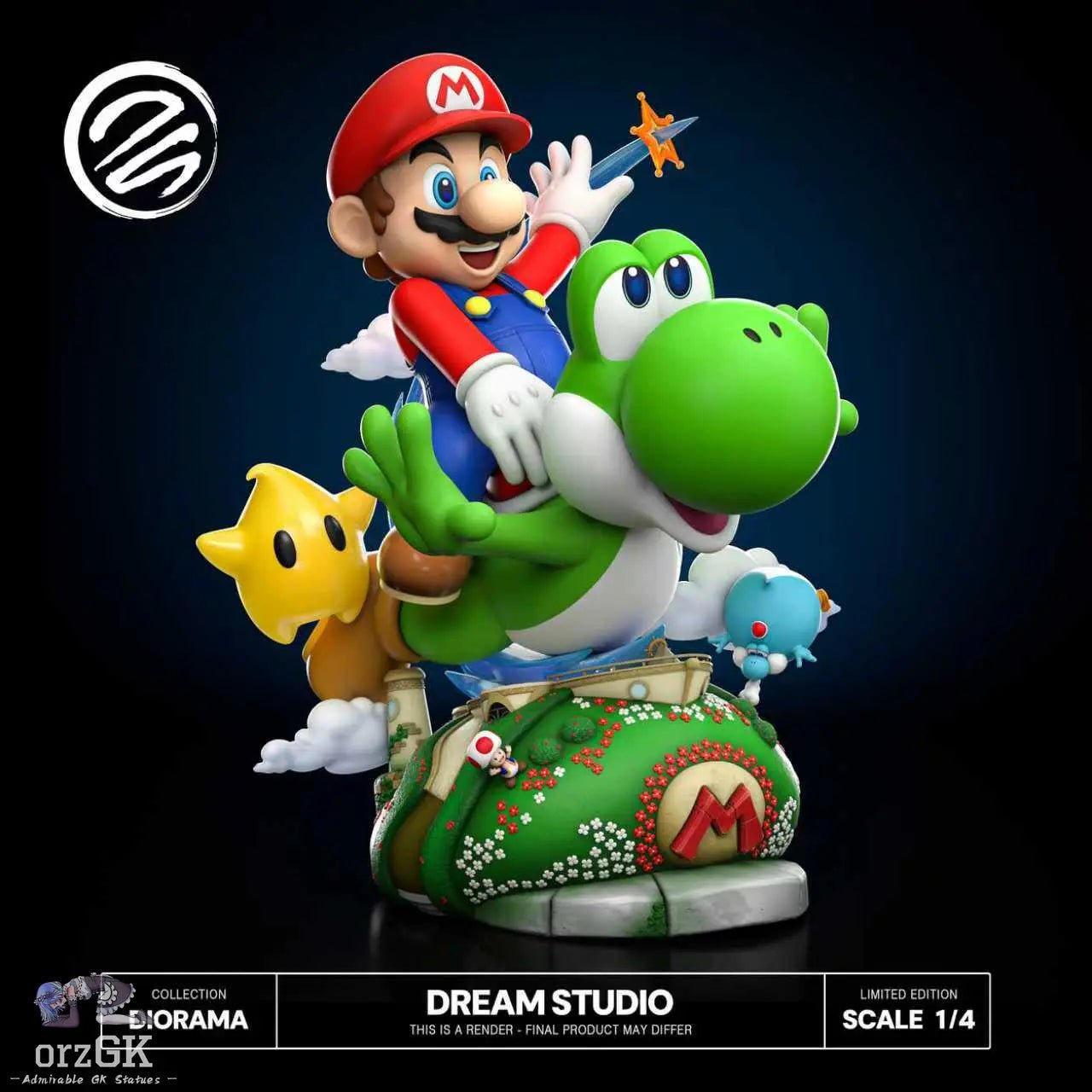 Mario X Yoshi Super Mario Galaxy 2 - Dream Studio resin statue Navy Toys anime figure