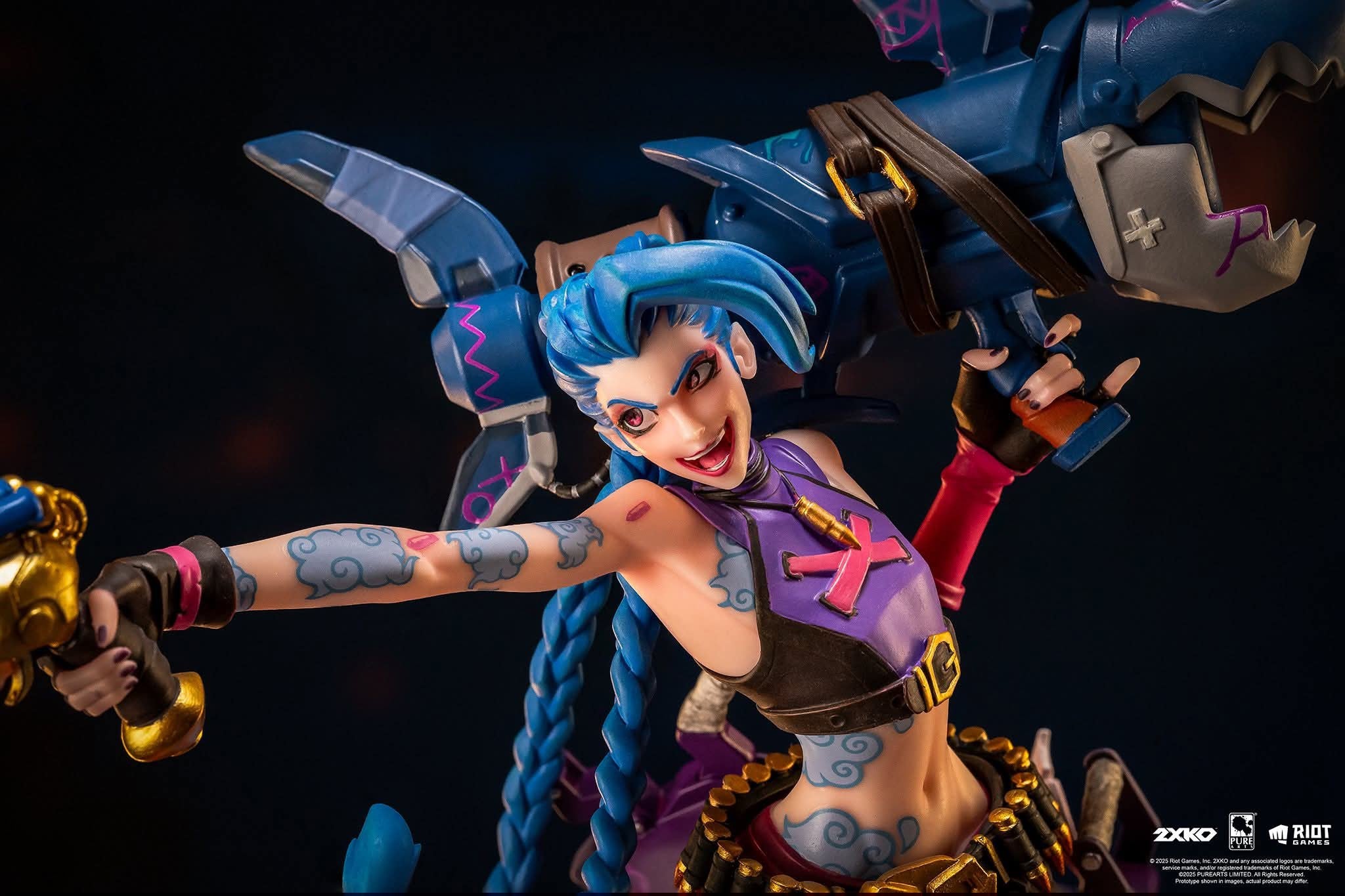 Ahri & Ekko VS Jinx & Warwick resin statue PureArts Studio anime figure