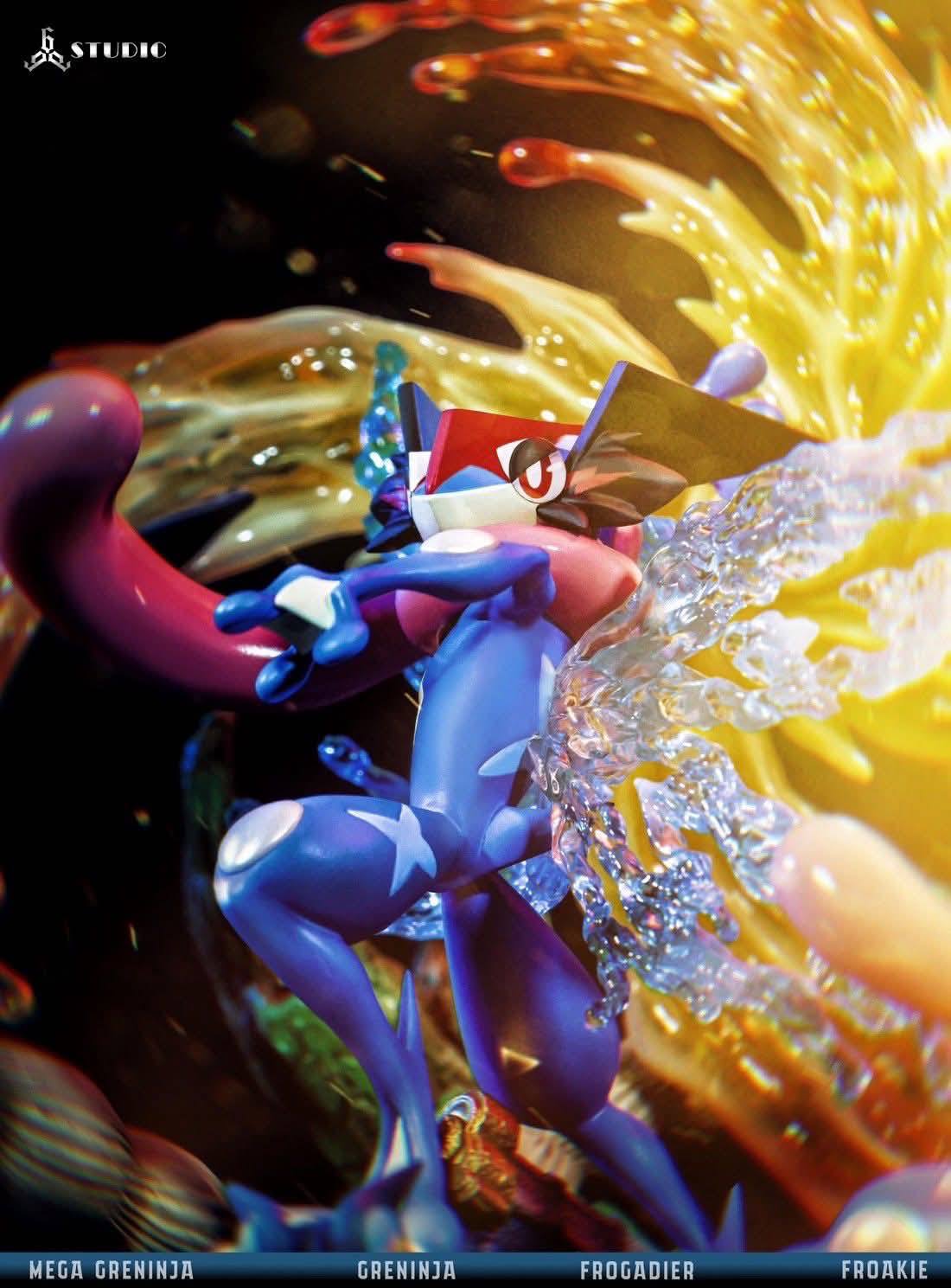 Mega Greninja resin statue 666 Studio anime figure