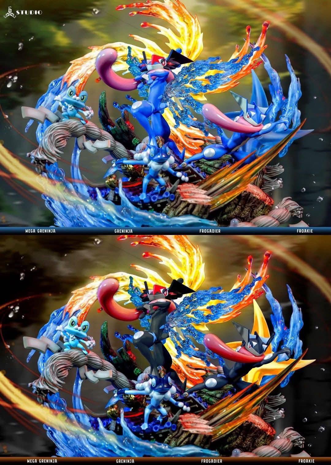 Mega Greninja resin statue 666 Studio anime figure