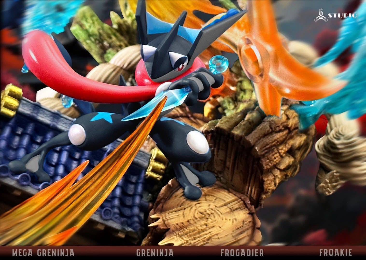 Mega Greninja resin statue 666 Studio anime figure