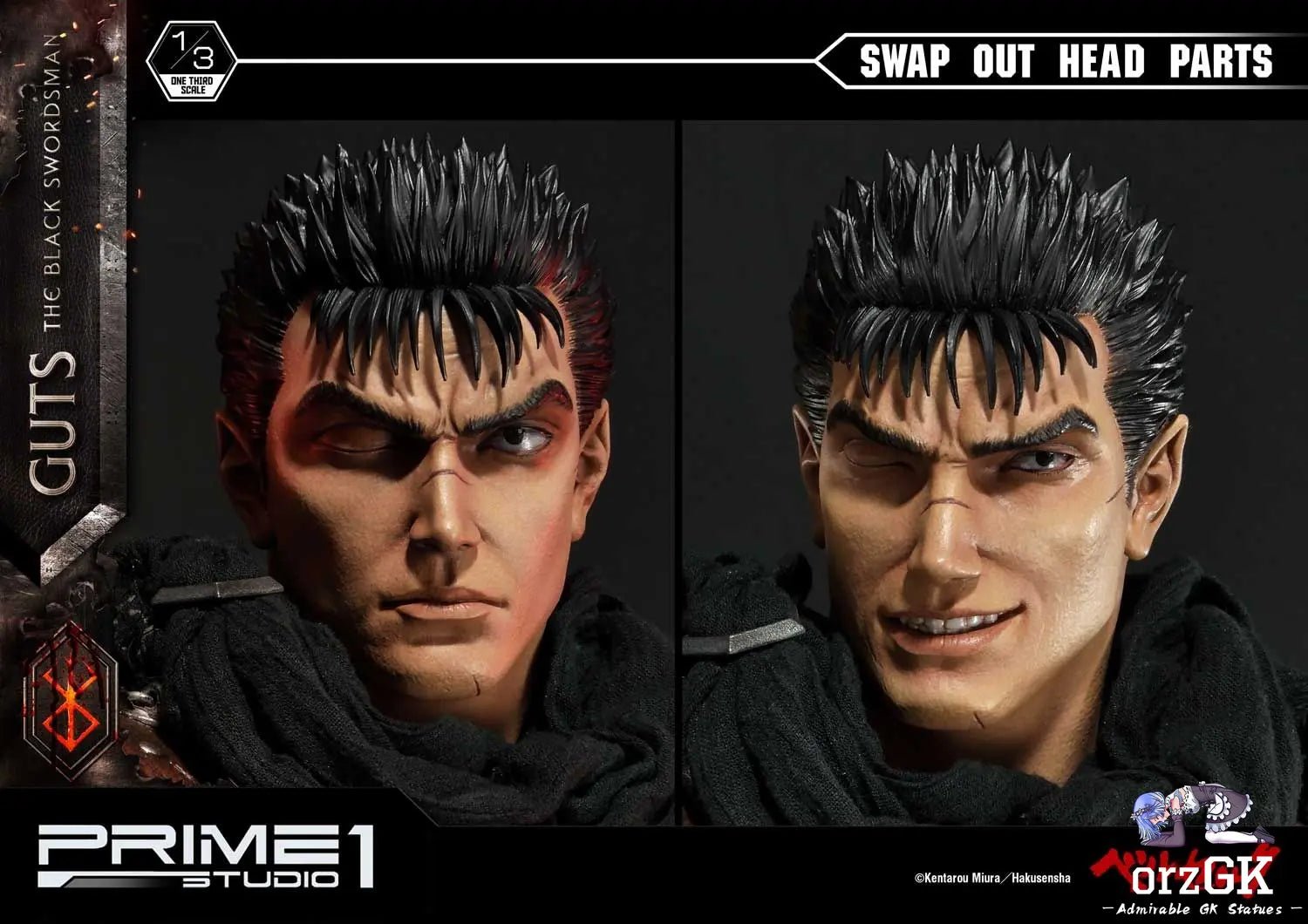 Museum Masterline Berserk Guts The Black Swordsman MMBR-01 MMBR-01DX (Licensed) - Prime 1 Studio resin statue Navy Toys anime figure
