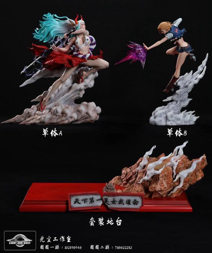 Yamato vs Android 18 resin statue Light and Dust Studio anime figure