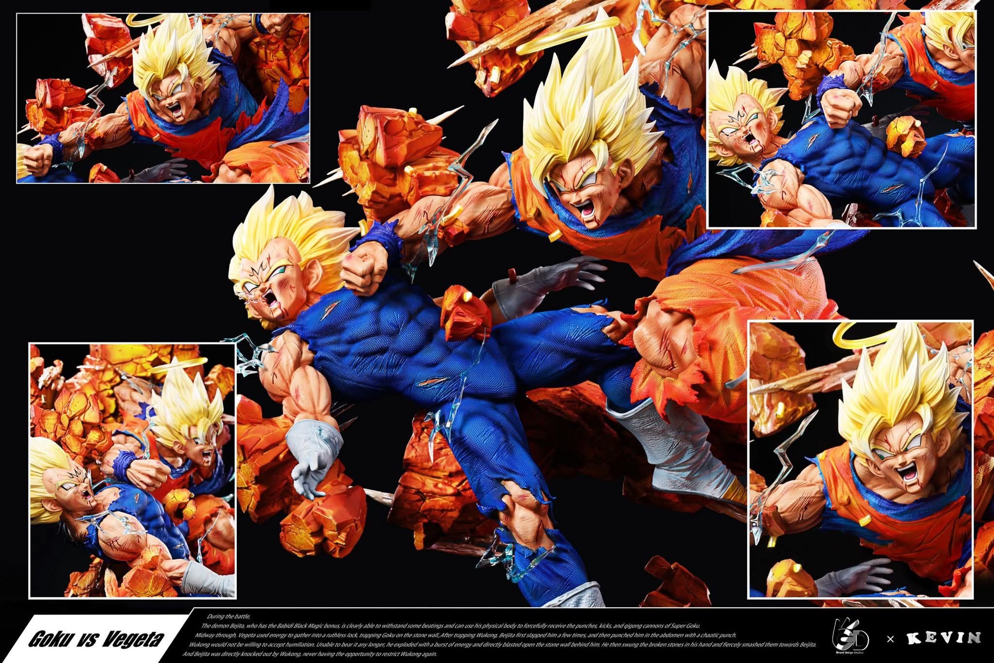 Goku vs Vegeta resin statue Grand Design Studio anime figure