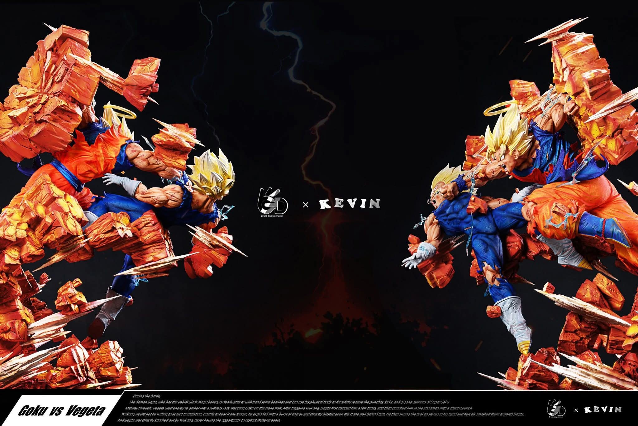 Goku vs Vegeta resin statue Grand Design Studio anime figure