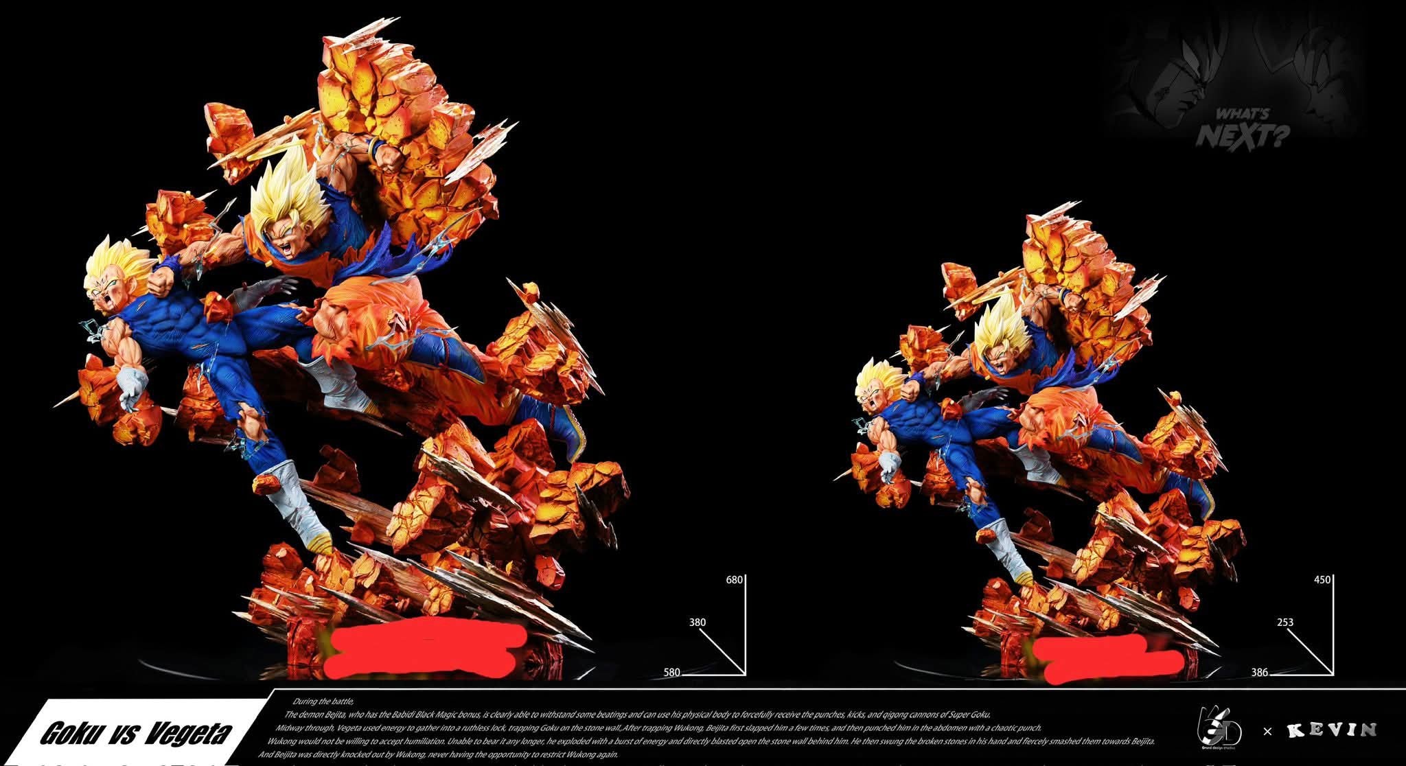 Goku vs Vegeta resin statue Grand Design Studio anime figure