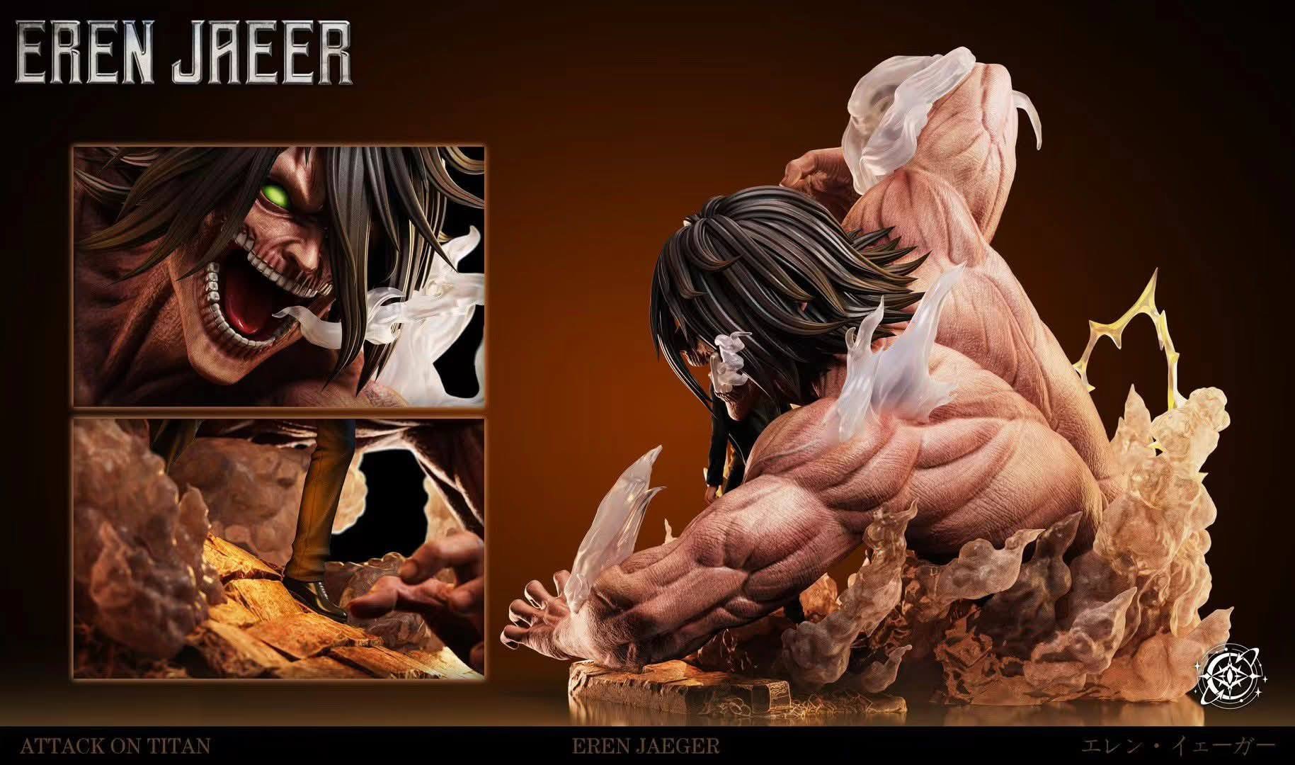 Eren vs Pieck resin statue Void Studio anime figure