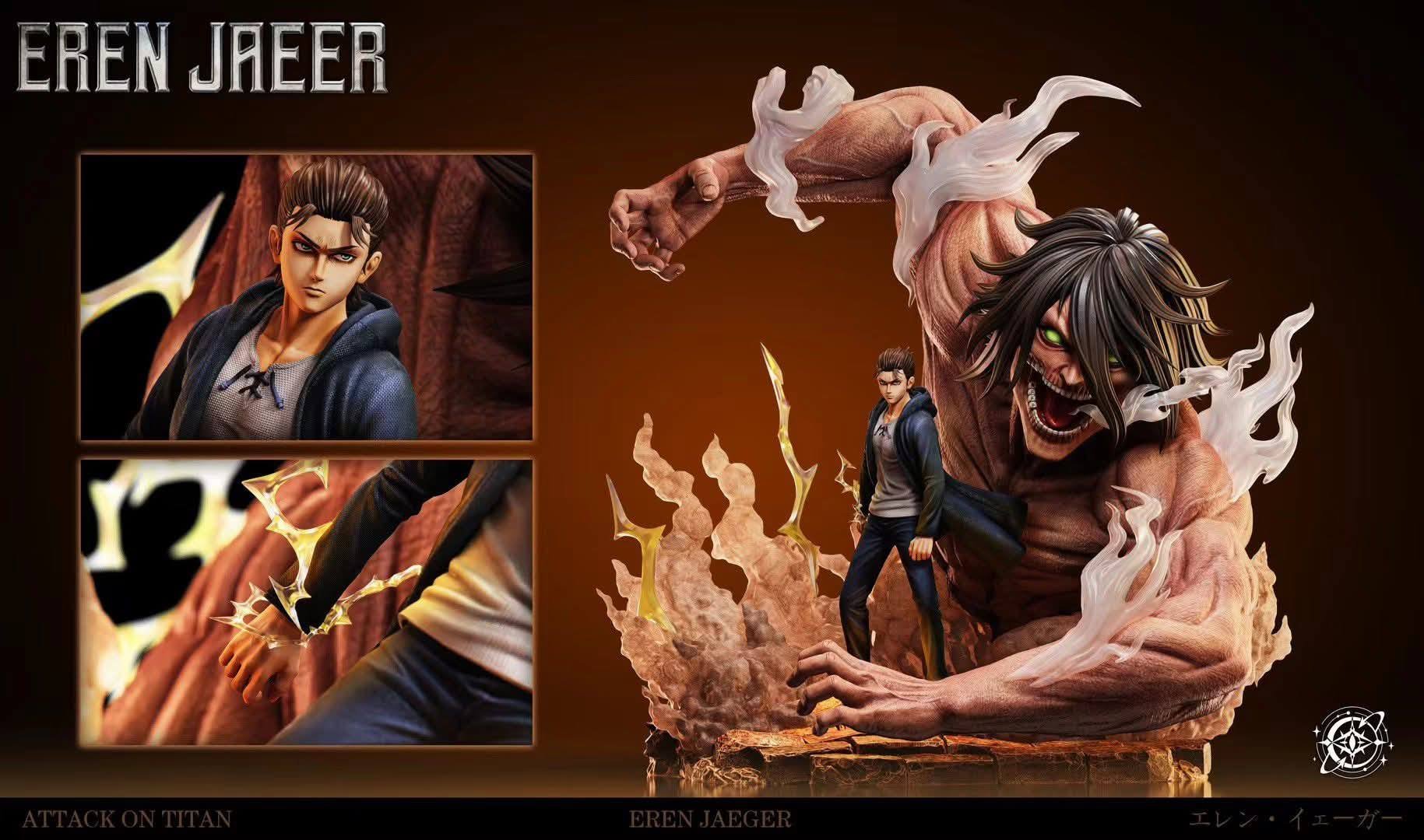 Eren vs Pieck resin statue Void Studio anime figure