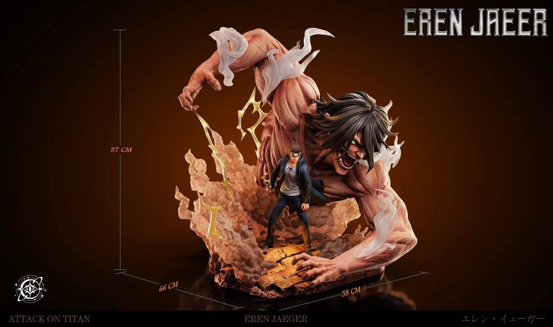 Eren vs Pieck resin statue Void Studio anime figure