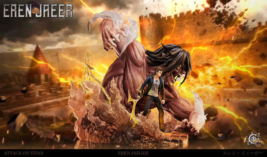 Eren vs Pieck resin statue Void Studio anime figure