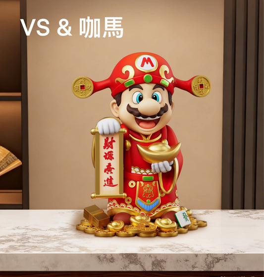 Fortune Mario resin statue VS Studio & Ka Ma Mo Wan Studio anime figure